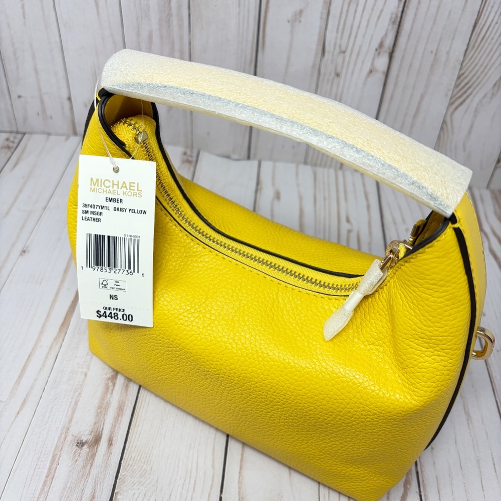 MICHAEL KORS Ember Small Bag in Daisy Yellow - New without crossbody strap - Picture 5 of 9